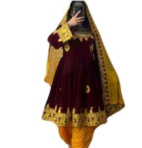 Nouveaux vêtements traditionnels islamiques afghans vintage 2026 avec dupatta et broderie personnalisable au meilleur prix et faible MOQ - Product Image 3