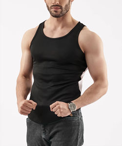 Camiseta sin mangas atlética de secado rápido para hombre, para entrenamiento de gimnasia, rendimiento deportivo, transpirable, sin mangas, camisa de entrenamiento bordada informal - Product Image 2