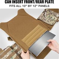Chaleco Táctico PC de Liberación Rápida con Sistema Multifuncional de Cremallera Trasera MOLLE Equipo de Defensa Personal de Camuflaje