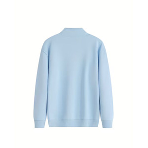 Haut de sport décontracté à manches longues et demi-zip pour homme, col rond, pour l'entraînement au basketball, t-shirt uni imprimé pour les coureurs - Product Image 6