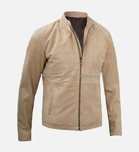 Veste en cuir de logo personnalisé de haute qualité, à la mode, à prix de vente entier, vêtements, veste en cuir coupe-vent et résistante pour hommes - Product Image 3