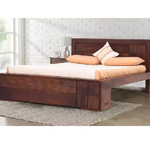 MOURYA-cama de matrimonio de madera, sin almacenamiento - Product Image 1