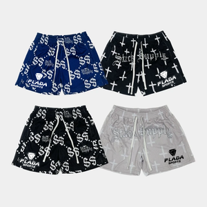 5-Inch Inseam Men's Custom Mesh Shorts All over Print Sublimation Double <b>Layer</b> Quick Dry Breathable <b>Mid</b>-Waist Casual Style - Product Image 1