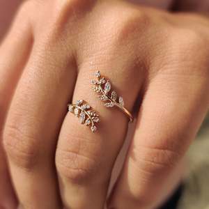 Men's Boho-Inspired Wedding Band Dainty Nature-Styled Open <b>Gap</b> Geometric Pattern Featuring VS Clarity Marquise Emerald Cut - Product Image 6