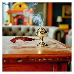 Brûleur d'encens de luxe brûleur d'encens tendance pour la méditation Temple culte salle de prière nouveauté élégant brûleur d'encens en laiton - Product Image 1