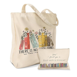 Sac fourre-tout en toile personnalisé pour femmes - Sac de shopping promotionnel durable et portable avec impression et broderie de logo personnalisé - Product Image 1