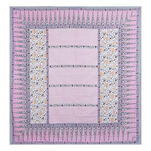 Pink Floral Print 240 TC 100% Cotton Double <b>Bed</b> Sheet Set with 2 Pillow Covers King Size for Home Hotel Use 3 <b>4</b> <b>6</b> Pcs Available - Product Image 4