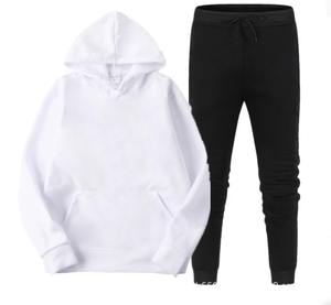 Autumn Winter Women's Quality Two Piece Set 100% Cotton Comfortable Casual Pullover Fitness Daily Drawstring Hooded Printed - Product Image 5