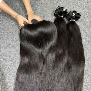 Artículo Hotest 100% Trama de cabello humano crudo vietnamita de alta calidad Onda recta natural Estilos afro rizados Textura profunda alineada - Product Image 2