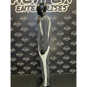 Ensemble de survêtements sportifs d'hiver pour hommes, coupe classique, logo personnalisé, imprimé par transfert thermique, écologique, respirant, en nylon/coton polaire - Product Image 3