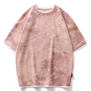 OEM personalizado de corte regular de los hombres Formal sólido Tie Dye Camiseta de manga corta cómodo transpirable respetuoso del medio ambiente de punto - Product Image 5