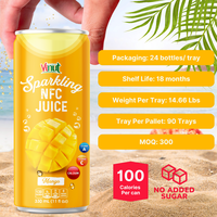 Hot Selling & Low Moq 330Ml Mousserende Mango Sap Drank-Groothandel Prijs Oem Odm Maatwerk Gratis Monster Beschikbaar