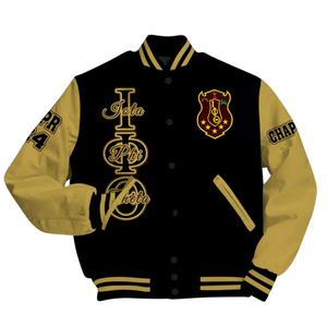 Iota Phi Theta 1963 Greek Heritage Varsity Jacket Brown Gold Letterman Fraternity Apparel Classic University Style - Product Image 2