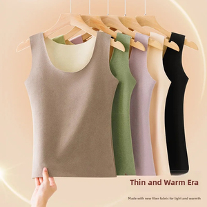 2025 Hot Sale Women's <b>Plus</b> <b>Size</b> Thermal Vest Solid Color Lace V-Neck Seamless Body Shaper Slim Fit Breathable Fleece Sexy Four - Product Image 3