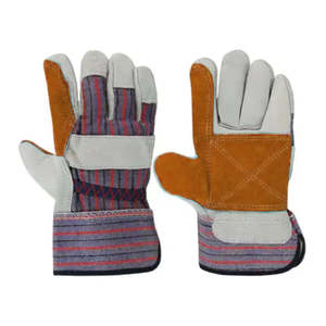 Guantes de Trabajo de Cuero Vacuno Resistentes para Hombre, Guantes de Seguridad Industriales para la Construcción con Función Antideslizante - Product Image 1