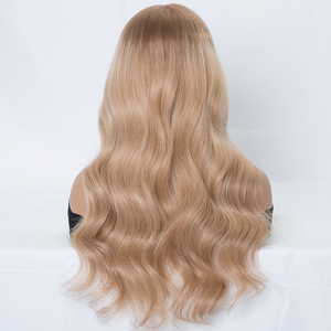 Peluca de Seda en Oferta: Peluca Médica de Encaje Frontal sin Pegamento con Parte Superior de Seda, Color Rubio Ceniza Degradado, Peluca Judía para Mujer - Product Image 4
