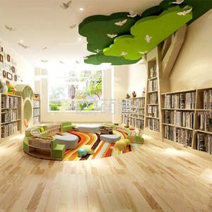 모에트리 맞춤 디자인 스탠드형 나무 책장, 유아 및 아동용 서재 책꽂이 원목 서재 가구 - Product Image 2