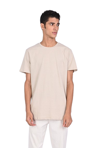 100% Premium Cotton Satin High Quality round Collar T-shirts for <b>Men</b> Plain Short Sleeved with Custom Logo - Product Image 5