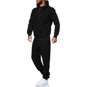 Jogging pour homme léger à 5 panneaux, vêtements de rue d'hiver, 100% coton, motif uni, vente en ligne à bas prix avec capuche surdimensionnée - Product Image 4
