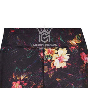 Ropa deportiva de cintura alta, mallas de mujer sublimadas de punto de compresión elástica, mallas de Yoga de cintura elástica para gimnasio sin costuras - Product Image 4