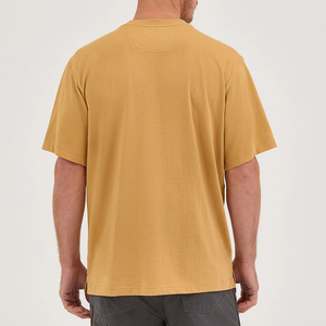 T-shirt à poche à manches courtes pour hommes Heavy 250g Simple Basic Solid Color All Matching Loose Base T-shirt - Product Image 2