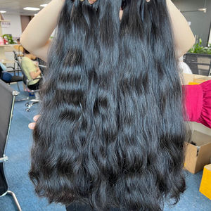 ผมลอนธรรมชาติแบบไม่ผ่านกระบวนการผมลอนแบบดิบเวียดนามผมมนุษย์ติดหนังกำพร้า - Product Image 1