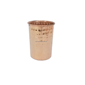 Hammered Design Pure Copper <b>Glass</b> Tumbler for Home Cafe Hotel & Restaurant Tableware with Ayurvedic Benefits - Product Image 6