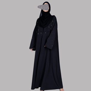 blue dress for baby girl Black) (3 Colour) (L-7XL) Giovanna Lace Plus Size Abaya Long Sleeve L –  Pluspreorder main image 0