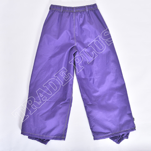 Pantalones de nieve de carga morados a la moda con diseño de cuadros impermeables, bolsillos con cremallera, bucles para cinturón y dobladillo ajustable para un aspecto de ropa de calle - Product Image 2