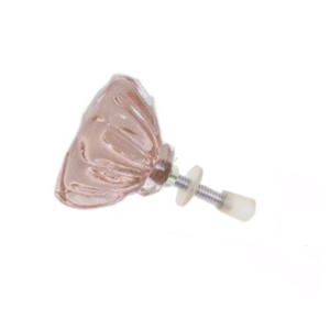 Calidad de exportación Rosa color vidrio flor cajón gabinete manija tiradores muebles manijas y perillas - Product Image 2