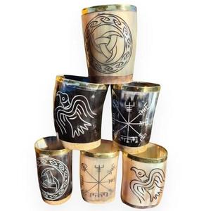 Tasses à Corne à Boire Ange Viking Réutilisable à la Main Finition Naturelle Étanche Drinkware Tankard pour Bière Vin Champagne-Vente en Gros - Product Image 4