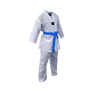 Uniforme de Taekwondo personalizable Suministro de fábrica Parte superior e inferior para niñas y niños Ropa de artes marciales - Product Image 2