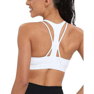 Sujetador deportivo de entrenamiento de secado rápido de diseño simple con tela elástica Ajuste personalizado y soporte acolchado de sensación transpirable - Product Image 3