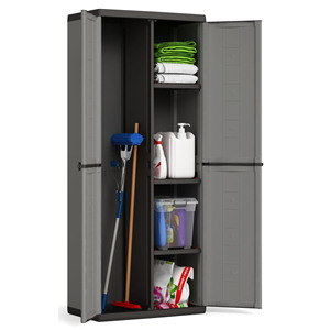 Armadio Portascope Jolly Cm. 68x39x166 H Colore Grigio - Product Image 1