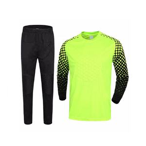 Gran oferta, conjuntos de uniforme de portero de fútbol de diseño de secado rápido personalizado y conjunto de pantalones cortos con kit de manga larga acolchado para hombres - Product Image 4