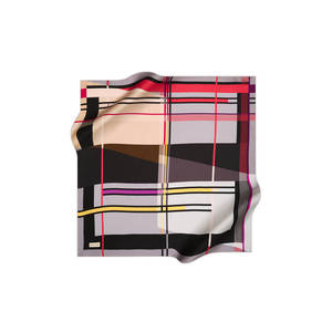 Pierre Cardin Geometric Digital Print Crepe Satin <b>Square</b> <b>Scarf</b> 90x90 - Product Image 1