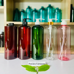Botella de crema de plástico de 500ml de Color personalizado con bomba para champús, embalaje de lavado corporal, tipo de sello de serigrafía, fábrica de Vietnam - Product Image 2
