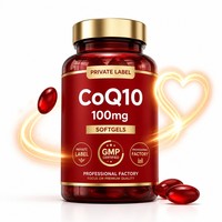 Coenzyme Q10 100mg en gélules molles, marque privée OEM, Ubiquinone, soutien énergétique, certifié GMP, complément alimentaire, gélules de CoQ10