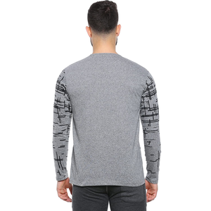 T-shirt col rond à manches longues imprimé pour homme, vêtement de qualité personnalisable, vente en gros, bon marché, du Bangladesh - Product Image 2