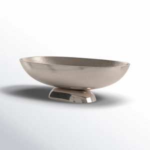 Bol de service en aluminium de style antique pour aliments, fruits, salades, collations, bol pour la cuisine, vaisselle, bol en aluminium - Product Image 2