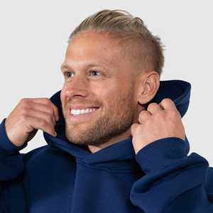 High Quality French Terry Heavy Weight Men's Polyester/Cotton Hoody Breathable Vintage Style Custom Embroidered Plus Size <b>Hoodie</b> - Product Image 5