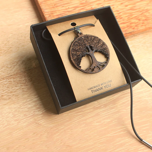 Collier Arbre de vie en coquille de noix de coco-Fait à la main et écologique | Viet Fargimex - Product Image 3