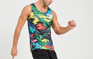 Buen fabricante Hombres Sublimación Camiseta sin mangas totalmente personalizada Venta caliente antiarrugas hombre Sublimación Camiseta sin mangas con alta calidad - Product Image 3