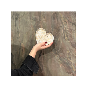 Venta al por mayor de bandejas de mármol de lujo accesorios para el hogar placas de mármol para la exhibición de la joyería en forma de corazón - Product Image 2