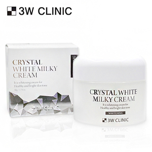 Crema Facial y Corporal 3W Clinic Crystal White Milky Cream 50g con Ácido Hialurónico, Crema Blanqueadora para Piel Sensible - Product Image 1