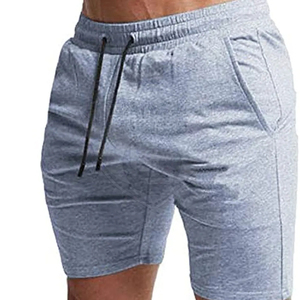 กางเกงขาสั้นออกกำลังกายลำลองสำหรับผู้ชาย JOXAI SPORTSWEAR ผลิตในปากีสถาน ผ้าโพลีเอสเตอร์/คอตตอน แห้งเร็ว ระบายอากาศได้ดี เอวกลาง มีเชือกผูก ปิดแบบรูด ผ้าสีพื้น - Product Image 5