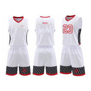 Vêtements de basket-ball sans manches en polyester Bsci pour hommes, uniformes, vêtements de sport, ensembles de maillots de basket-ball d'entraînement - Product Image 2