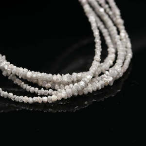 Perles de diamants naturels blancs bruts non taillés de 2-3 mm, diamants bruts non taillés, excellente et bonne qualité de coupe pour la fabrication de bijoux - Product Image 2