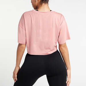 T-shirts pour femmes en tissu 100% coton, t-shirts pour femmes, t-shirts courts d'été pour femmes, logo personnalisé, style ample - Product Image 2