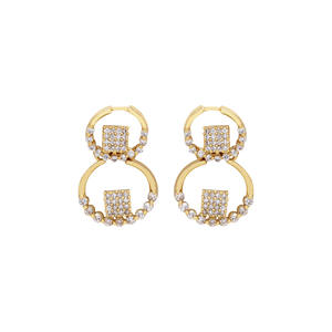 AD <b>Necklaces</b> Set, <b>Necklaces</b> Set with Earrings, Gift for Women, Ad Gold <b>Necklaces</b> Set, Copper & <b>Brass</b> Chapado En Oro Oro Laminado - Product Image 5